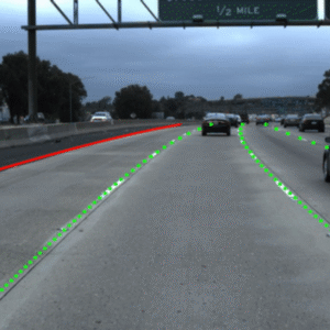 Lane line detection while driving
